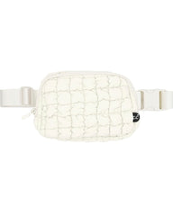 Load image into Gallery viewer, CC- Cream Quilted Puffer Fanny Pack
