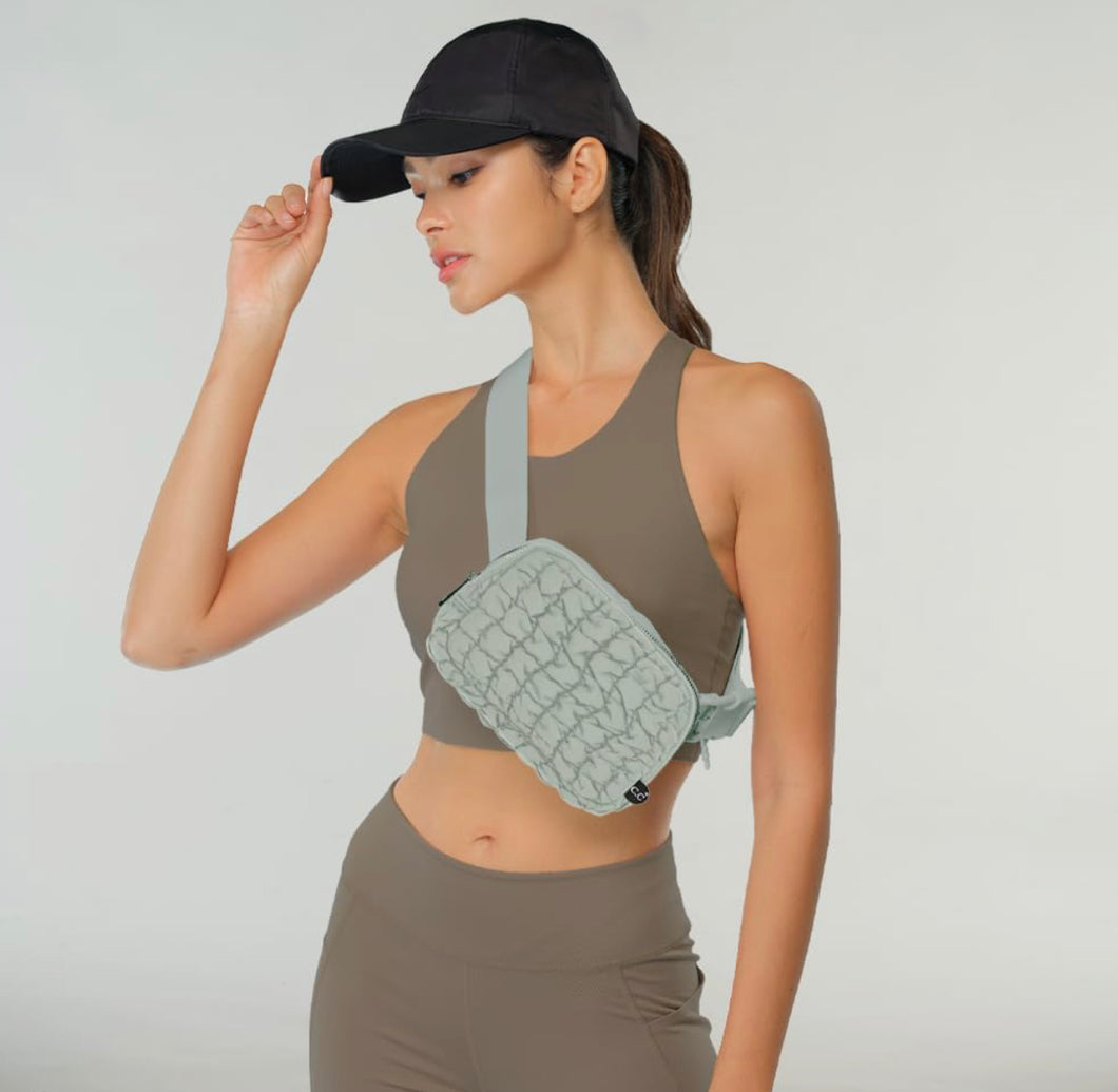 CC- Sage Quilted Puffer Fanny Pack