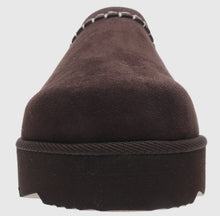 Load image into Gallery viewer, Outwoods- Dark brown suede platform slide on shoes
