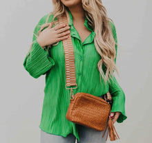 Load image into Gallery viewer, Pretty Simple-Willow Woven Brown Guitar strap crossbody - 3 sisters collection
