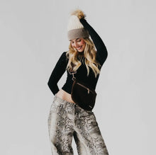 Load image into Gallery viewer, Pretty Simple-Westlyn Suede chocolate Brown Guitar strap Bum Bag - 3 sisters collection
