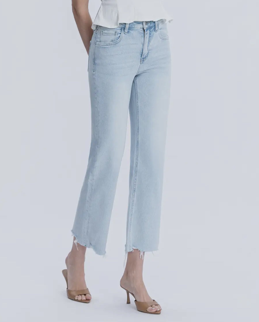 Vervet High Rise Light Wash Slim Wide leg jeans