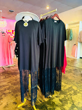Load image into Gallery viewer, LAS Floral Lace Patchwork T Shirt Maxi Dress (S-XL)
