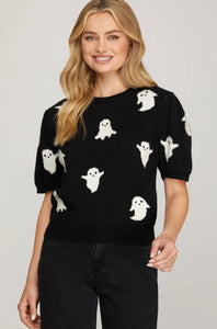 Little Ghost studded detail sweater