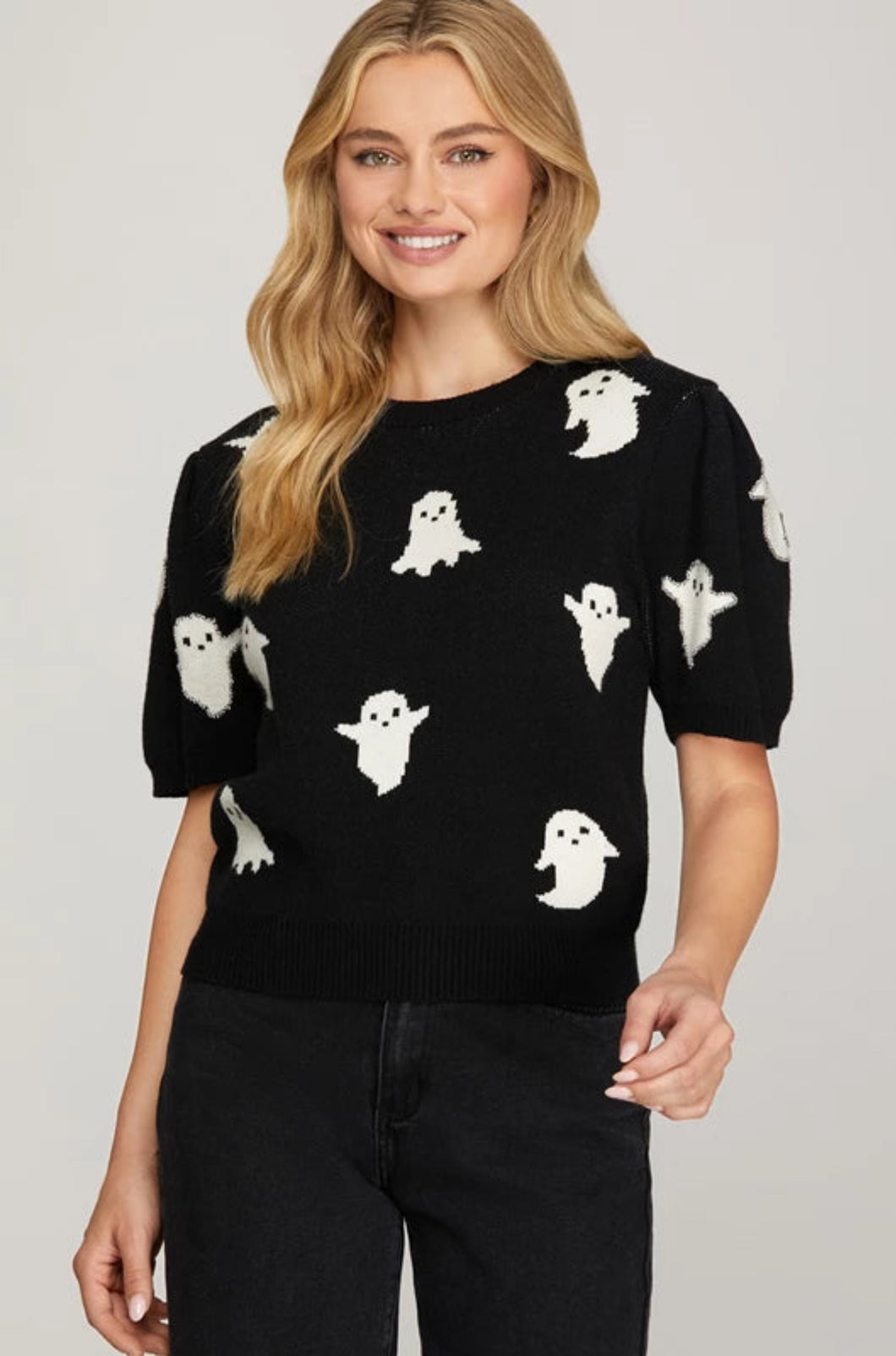 Little Ghost studded detail sweater
