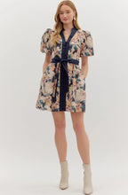 Load image into Gallery viewer, Jenny- Button Down Tie front elegant floral dress
