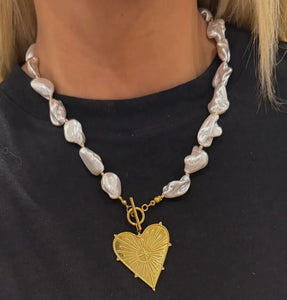 CHANSUTTPEARLS- Blaze  Necklace 18k Gold Plated Stainless steel 18inch