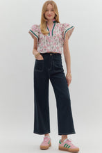 Load image into Gallery viewer, Solid high-waist button fly-front zipper closure pants
