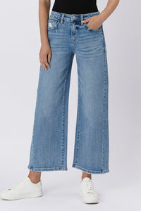 LOVERVET- High waisted cropped Baggy Wide leg jeans