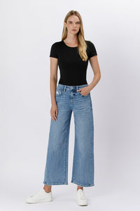 LOVERVET- High waisted cropped Baggy Wide leg jeans