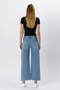 LOVERVET- High waisted cropped Baggy Wide leg jeans