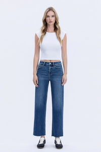 FLYING MONKEY- Medium Wash High Waisted wide leg jeans