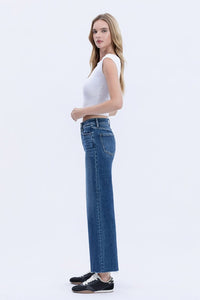 FLYING MONKEY- Medium Wash High Waisted wide leg jeans