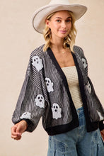 Load image into Gallery viewer, Sequin Ghost Print Cardigan
