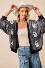 Load image into Gallery viewer, Sequin Ghost Print Cardigan
