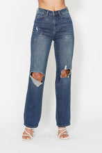 Load image into Gallery viewer, Judy Blue High Waist Knee Ripped Dad Denim Jeans
