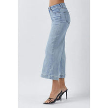 Load image into Gallery viewer, Plus RISEN jeans - Cropped wide leg light wash jeans
