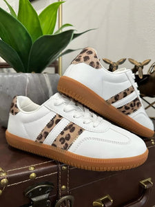 Whote Light Leopard stripes calf hair look sneakers- Luella