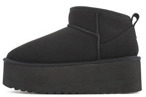 BENJI-M Black Suede Platform Booties