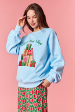 Load image into Gallery viewer, Merry Every Thing -Metallic embroidered fleece lined sweatshirt
