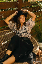 Load image into Gallery viewer, Willow- western scenery babydoll top
