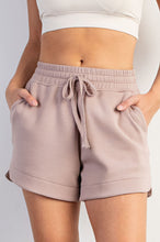 Load image into Gallery viewer, Plus MAE- Mocha scuba super soft shorts with pockets
