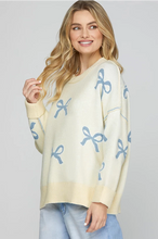 Load image into Gallery viewer, KELSEE-Long sleeve bow pattern sweater
