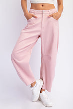 Load image into Gallery viewer, Dusty pink baggy twill barrel pants
