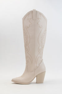 Western Knee high bone boots - Arcade-S