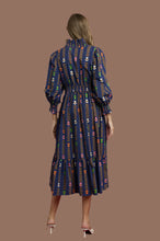 Load image into Gallery viewer, Plus Lala- Umgee Exclusive print Navy midi dress

