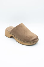 Load image into Gallery viewer, FINAL SALE!!Pierre Dumas -Taupe Suede studded clogs
