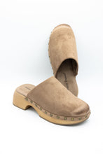 Load image into Gallery viewer, FINAL SALE!!Pierre Dumas -Taupe Suede studded clogs
