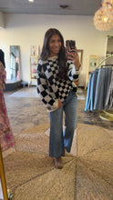 Load image into Gallery viewer, SERRES- checkered oversized sweater

