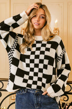 Load image into Gallery viewer, SERRES- checkered oversized sweater
