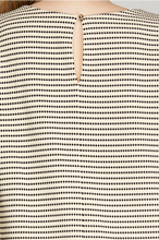 Load image into Gallery viewer, Charleen - Cream/Black shirt sleeve texture knit dress
