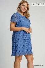 Load image into Gallery viewer, PLUS GRACE- Ocean blue Polka Dot Mini Dress
