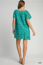 Load image into Gallery viewer, BETH- Jade floral lace mini dress
