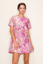 Load image into Gallery viewer, Spring day- Jacquard floral print shift dress - Fancy Collection
