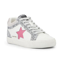 Load image into Gallery viewer, MVintage Havana- Glitter and Pink star white sneaker
