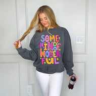 Poppy & Pine- Some kind of wonderful washed sweatshirt ( Comfort color)
