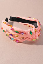 Load image into Gallery viewer, Peach-Multicolor gauze crystal headband
