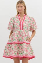 Load image into Gallery viewer, Poppy- floral print bubble sleeve dress
