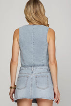 Load image into Gallery viewer, GG- Washed denim 90s vest
