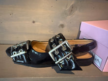 Load image into Gallery viewer, Pointy black sling back flats -Grillo
