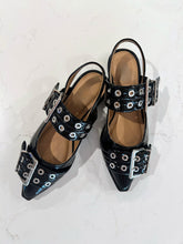 Load image into Gallery viewer, Pointy black sling back flats -Grillo
