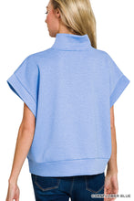 Load image into Gallery viewer, Cornflower scuba half zip up top
