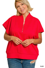 Load image into Gallery viewer, PLUS ruby SCUBA HIGH NECK HALF ZIP
