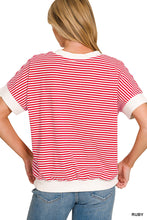 Load image into Gallery viewer, Ruby STRIPE CONTRAST TRIM RIB BANDED TOP (Copy)
