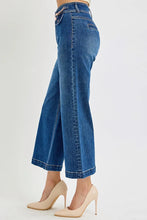 Load image into Gallery viewer, RISEN JEANS SALE -High Rise rose gold detailed cropped jeans
