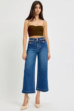Load image into Gallery viewer, RISEN JEANS SALE -High Rise rose gold detailed cropped jeans
